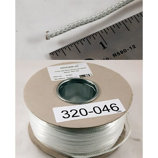 Jensen - Cord, Nylon, Braided, 3mm (s per meter) f-500207